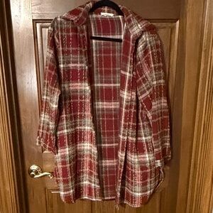 ADORA Red and Gray Plaid Jacket
